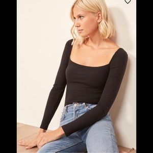 Reformation black Gaia bodysuit SZ XS